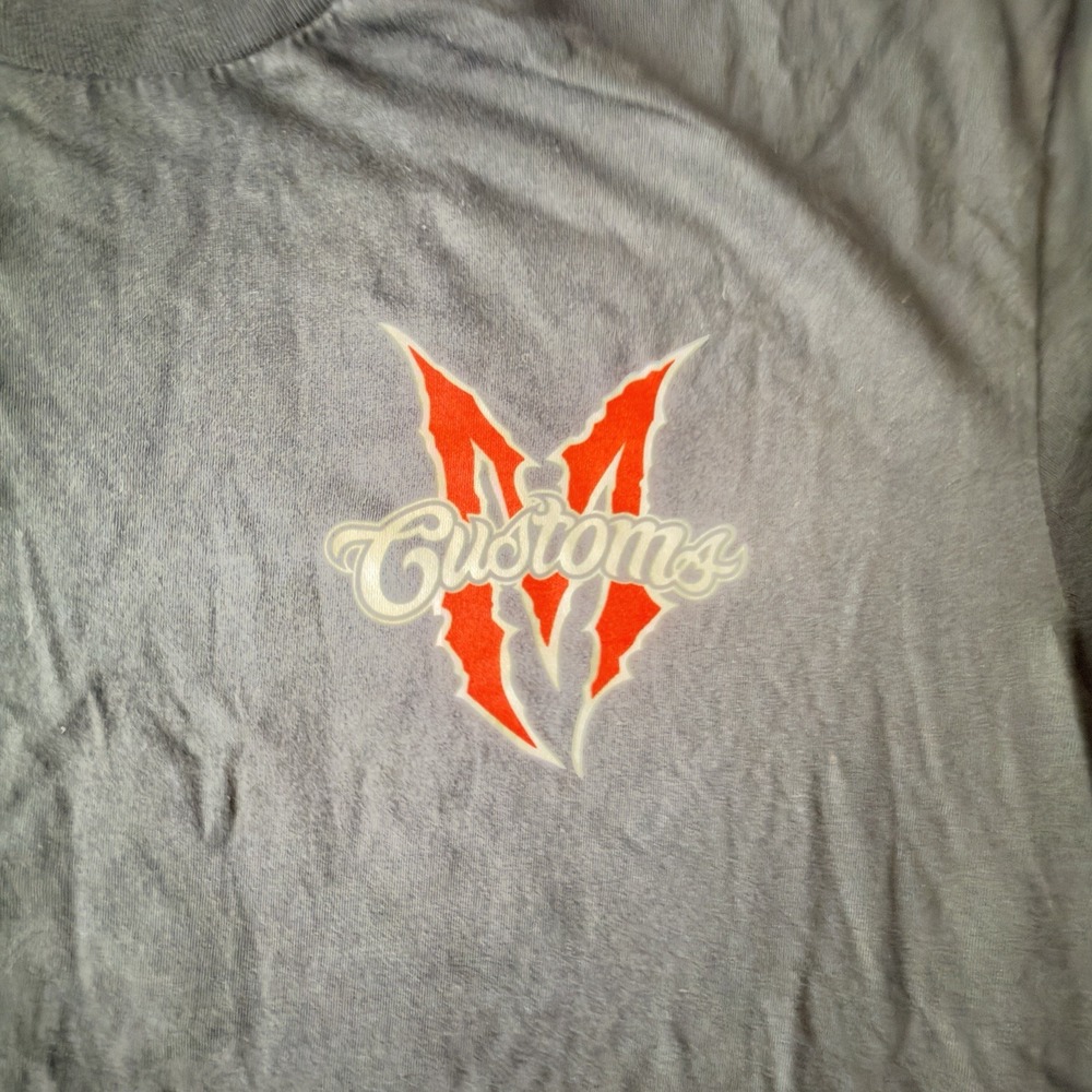 Martin Brothers "M Customs" SS Black  T-shirt Size L - 100% Cotton